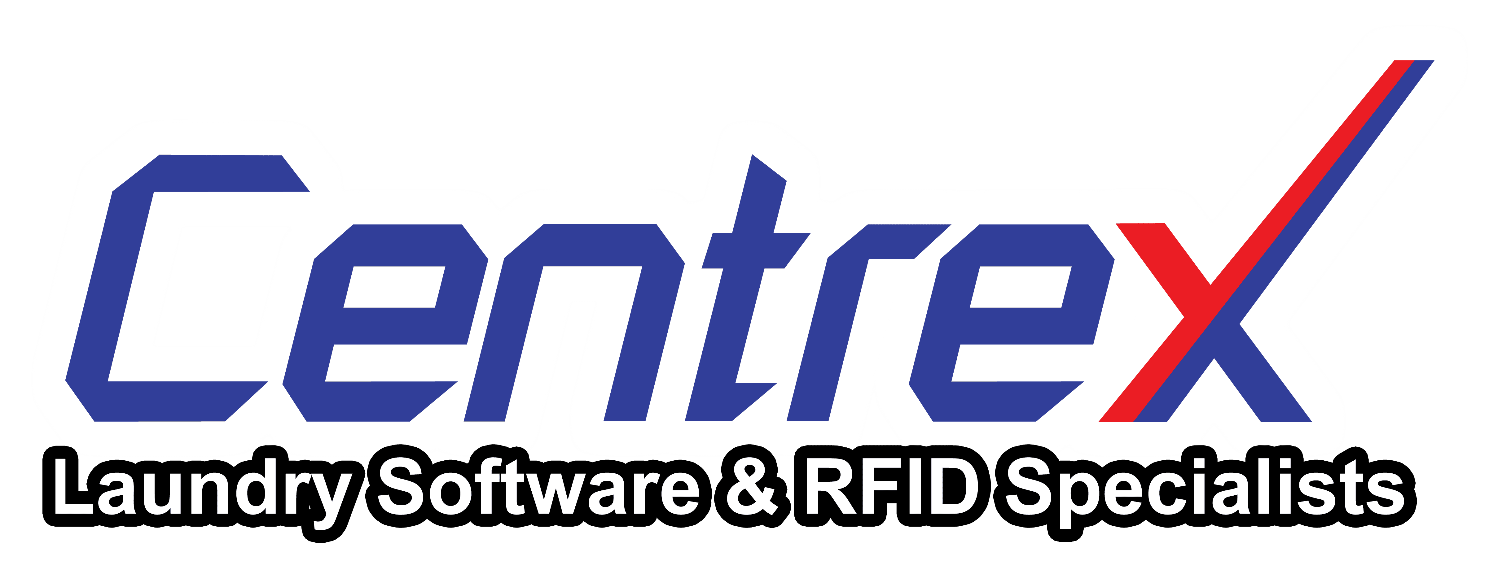 Centrex Technology logo with white and black stroke no background